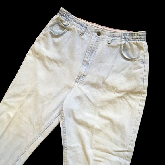 VTG 90s LEE High Rise Tapered Leg Jeans in Extra light wash SZ 12 SHORT - Picture 3 of 9